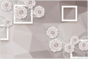 Tablou - Imagine flori bej (90x60 cm)