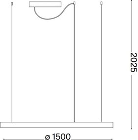 Ideal Lux - Lustră LED pe cablu ORACLE SLIM LED/83W/230V 2700K Ø 150 cm albă