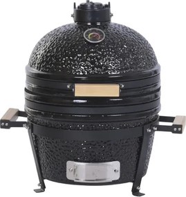 Grătar kamado din ceramică și metal, 51 x 53 x 64 cm, negru, „Barbecue Ceramic"
