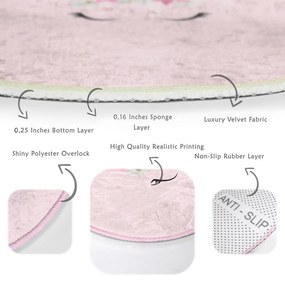 Covor pentru copii roz ø 120 cm Comfort – Mila Home