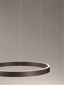 Lustra LED circulara ELOWEN 60cm, maro