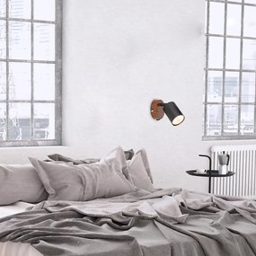 Aplica de perete design industrial Edmund negru