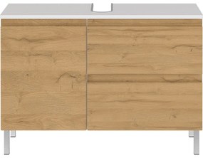 Dulap alb sub chiuvetă cu aspect de stejar 80x56 cm Torrance - Germania