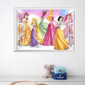 PIPPER | Autocolant de perete "Prințesele Disney" 50x70 cm