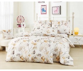 Lenjerie de pat single crem micro satin 140x200 cm 6 piese Evelyn - My House