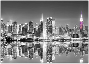 Tablou - New York și zgârie-norii mov (70x50 cm)