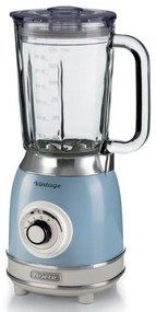 Blender Ariete VINTAGE 2.0 0583/05, 1000W, 1.5 L, 4 lame, 4 viteze + pulse, Zdrobire gheata, Albastru