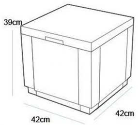 Set de mobilier de grădină Corfu Love max duo cub maro
