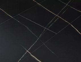Masa extensibila de sufragerie GASTON 100(135)X100 cm, decor marmura neagra