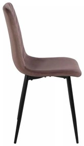 Scaun de bucătărie Freville Velvet, maro