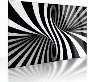 Tablou pe sticlă abstract cu dungi de zebră (70x50 cm)