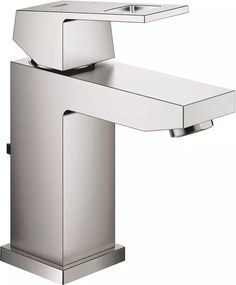 Baterie lavoar Grohe Eurocube S crom periat Supersteel cu ventil Pop-Up
