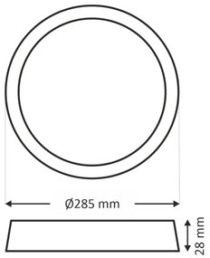 Plafonieră LED/24W/230V 4200K