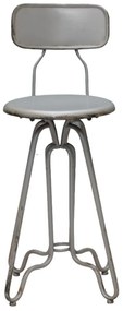 Scaun de bar, din metal, cu aspect vintage Valery
