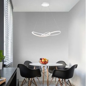 Lustra LED design modern Fusion, alb