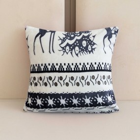Husa din microplus pentru perna WINTER DEER 45x45 cm, gri