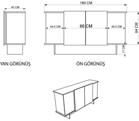 Dulap Diana Travertine and Walnut