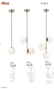 Lustră pe cablu NIVA 1xE14/28W/230V Redo 01-2623