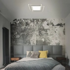 Brilo - Plafonieră LED 2xLED/16W/230V + LED/19W 51,5x51,5 cm crom mat
