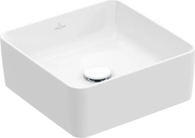 Lavoar pe blat Villeroy&Boch Collaro alb lucios Alpin CeramicPlus 38x38 cm TitanCeram