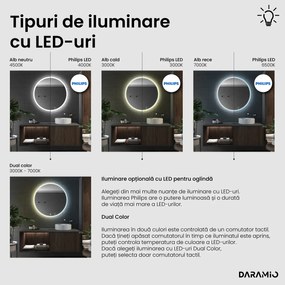 Oglindă rotundă cu iluminare LED E1