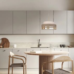 Lustră pe cablu TAMI 1xE27/60W/230V bej/maro/auriu