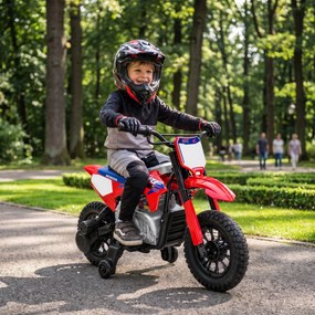 AIYAPLAY Motocicletă electrică pentru copii 3+ ani, Honda CRF 450R cu licență, 12 V, baterie cu litiu, suspensie, roșu | Aosom Romania
