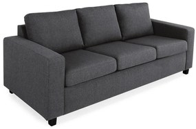 Canapea Scandinavian Choice C172Numărul de locuri: 3, Gri, Negru, 214x88x86cm, Tapiterie, Picioare: Plastic