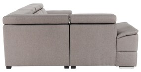 Colţar, gri maroniu Taupe, model dreapta, SEGORIA ROH U