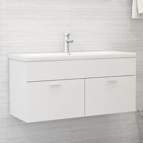 804674 vidaXL Dulap pentru chiuvetă, alb, 100x38,5x46 cm, PAL