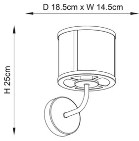 Endon 106003 - Aplică de perete HOPTON, 1xE14/7W/230V, crom lucios