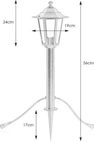 Markslöjd 107991 - Lampă LED de exterior GARDEN24 LED/3W/24V 56 cm IP44 neagră