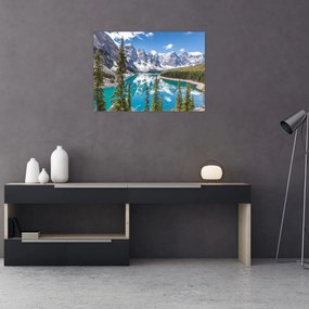 Tablou pe sticlă - Parcul Național Banff (70x50 cm)