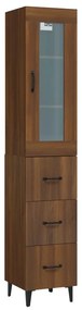 3115371 vidaXL Dulap înalt, stejar maro, 34,5x34x180 cm, lemn prelucrat