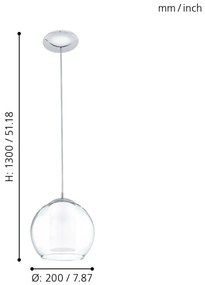 EGLO 92761 - Lampa suspendata BOLSANO 1xE27/60W