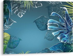 Tablou - Frunzele plantelor tropicale (70x50 cm)