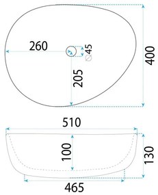 Lavoar pentru blat REA VANILA
