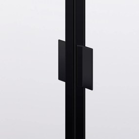 Cabina de dus 100x80 cm, cu usa pliabila culisanta, negru mat, Ronal Divera 1000 mm, 800 mm, Negru mat
