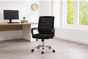 Scaun de birou negru tapițat Evon – Bonami Essentials