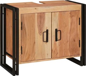 vidaXL Dulap de chiuvetă Maro 71 x 33 x 58 cm Lemn Solid de Acacia