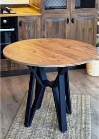 Masa de bucatarie  rotunda nuc negru Ø90 cm