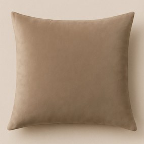 Husa decorativa pentru perna VELVET 40x40 cm, maro deschis