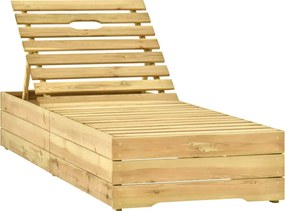 vidaXL Șezlong, lemn de pin tratat verde