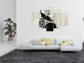 Tablou - Elefant deasupra solului (150x105 cm)