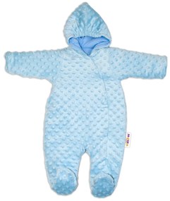 Salopetă de iarnă/îmbrăcăminte cărucior Minky Baby Nellys, izoterm - albastru deschis 56-62 (0-3 m)