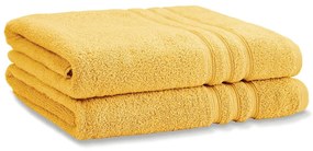 Prosoape galbene 2 buc. din bumbac din frotir 90x140 cm Zero Twist – Catherine Lansfield