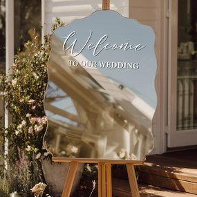 Autocolant pentru oglindă S13 – Welcome to our wedding