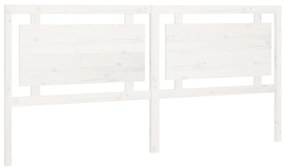 vidaXL Tăblie de pat, alb, 205,5x4x100 cm, lemn masiv de pin