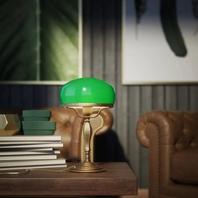 Veioza, Lampa de masa vintage Mushroom Lamp verde
