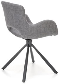 Scaun de bucaterie Kade, gri/negru